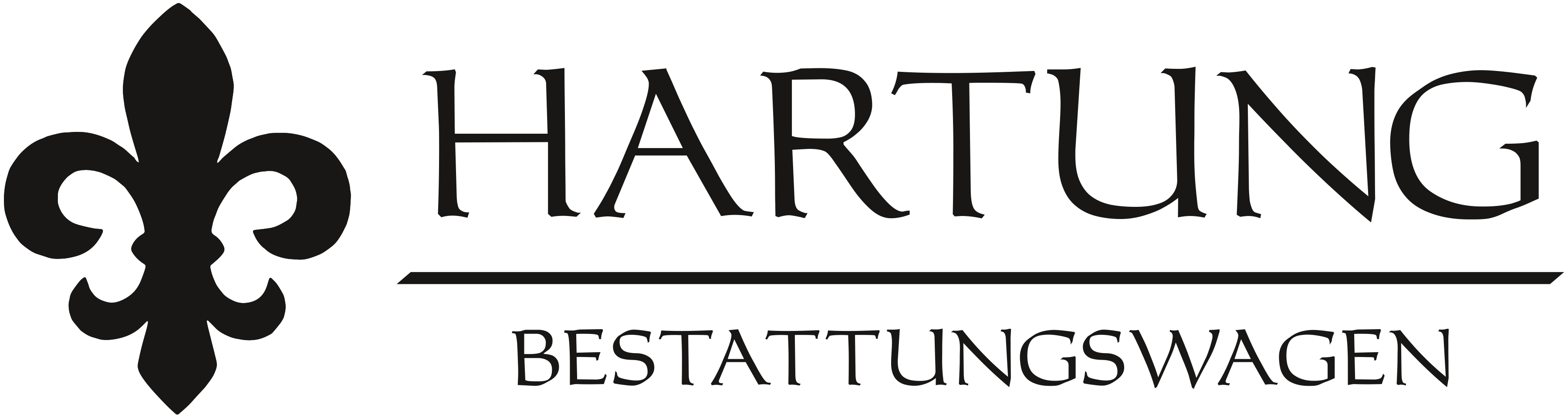 Hartung Bestattungswagen Logo schwarz